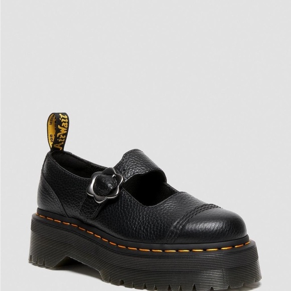 Dr. Martens Shoes - Dr. Martens Black Platform Mary Jane Shoes